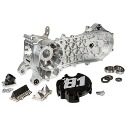 Carter moteur complet 8.1 Fireblade 70cc - Piaggio bras long, roue 10"-12"-13" - Carb. 19-24 mm