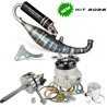 KIT groupe thermique + vilebrequin + échappement complet 100cc 8.1 R-18 pour carters 8.1 et Malossi C-One versions Minarelli et 