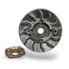Demi-poulie Hyper Torque D105 inclinaison 12,5° pour transmissions Piaggio 70-100cc