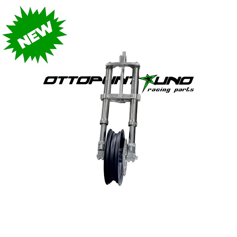 Kit train avant complet pour Yamaha Aerox avant 2003 : fourche JF-1, kit tés, entretoises, jante 12", étrier Hurricane et disque
