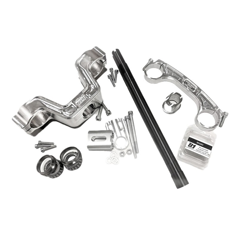 Kit tés de fourche pour Malaguti F12, pour fourches Ø45-48 mm (Ottopuntouno JF-1, FG Gubellini, MIR, Fastace et fourches type mi