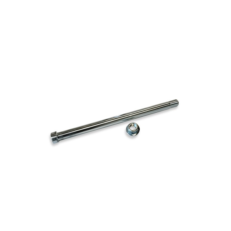 Axe de roue en Ergal avec écrou pour fourches Fastace, axe 15 mm, longueur 235 mm