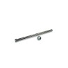 Axe de roue en Ergal avec écrou pour fourches Fastace, axe 15 mm, longueur 235 mm